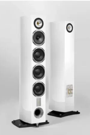 Super offre - TRIANGLE MAGELLAN QUATUOR 40th BLANC SIDERAL enceintes colonnes la paire expo