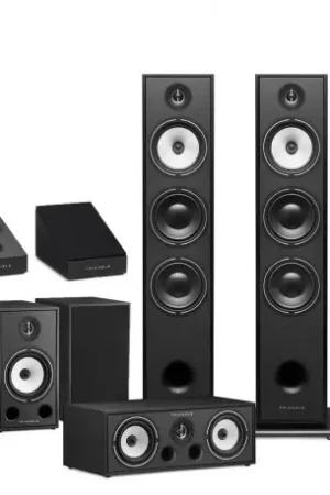 Meilleure vente - triangle pack 7.0 br08 enceinte colonne + brc1 voie centrale + br03 enceinte bibliotheque + bra1 enceintes d effets noir