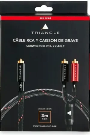 TRIANGLE RED Serie - Câble RCA Y Caisson de basses 3M | Nouveau chez nous
