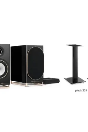 Disponible à la commande - TRIANGLE CAPELLA 2 NOIR SIDERAL ENCEINTES SANS FIL CONNECTEES + PIEDS SE05 NOIRS OFFERTS