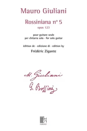 Durand Giuliani - Rossiniana N° 5 (opus 123) - Edition De Frederic Zigante | Stock limité