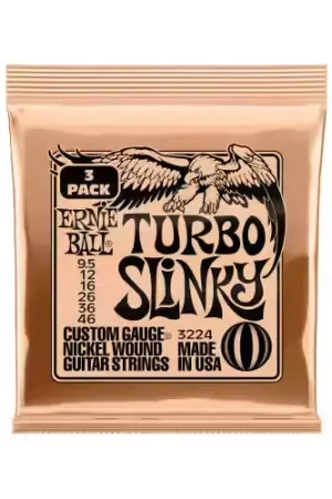 Très demandé - Ernie Ball 3224 Turbo Slinky 9,5-46 Pack De 3