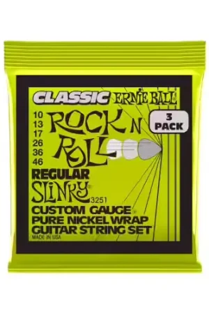 Prix malin - Ernie Ball 3251 Classic RNR Regular Slinky 10-46 Pack de 3