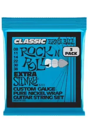 Ernie Ball 3255 Classic RNR Extra Slinky 8-38 Pack de 3 | Très bien noté
