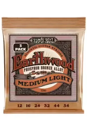 Réduction spéciale - Ernie Ball 3546 Earthwood PB Medium Light 12-54 Pack de 3