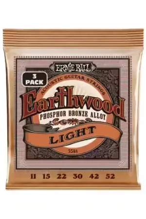 Ernie Ball 3548 Earthwood PB Light 11-52 Pack de 3 | Satisfait ou remboursé