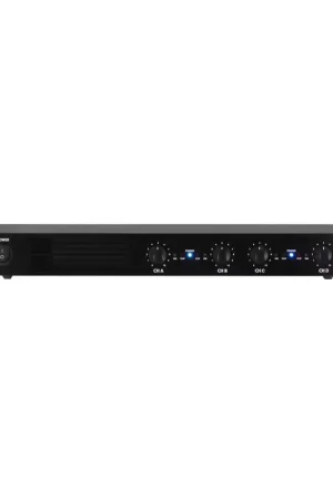 Prêt à expédier | Definitive Audio Quad 1u 150D - Amplificateur 1u 4X150W