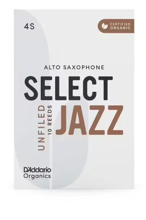Commandez dès maintenant | D'addario - Rico Organic Select Jazz 4S - Sax Alto (coupe Us)
