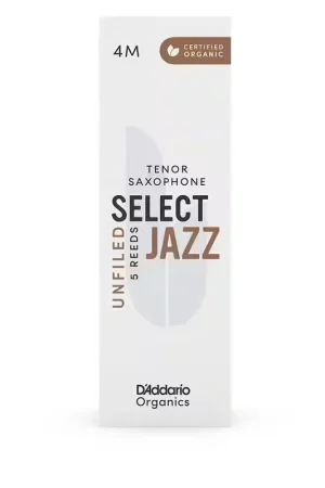 Vente flash - D'addario - Rico Organic Select Jazz 4M - Sax Ténor (coupe Us)
