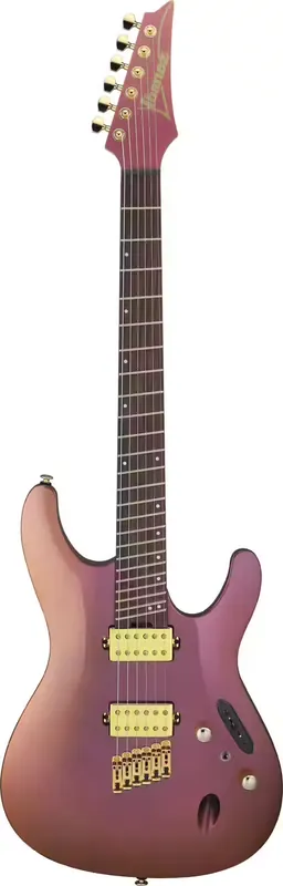 Cette semaine uniquement | Ibanez SML721-RGC Rose Gold Chameleon Sabre Axe Design Lab