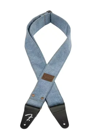 Fender x Wrangler Riveted Denim Strap Light Indigo | Plébiscité par les clients