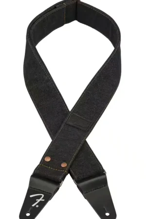 Tout juste disponible | Fender X Wrangler Riveted Denim Strap Black
