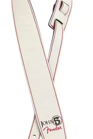 Offre - Fender John 5 Leather Strap White And Red