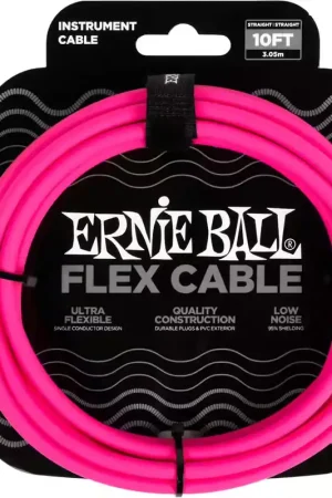 Commandez dès maintenant | Ernie Ball Câbles Instrument Flex Jack/jack 3M Rose