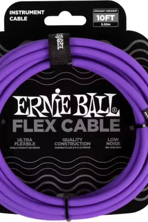 Ernie Ball Câbles Instrument Flex Jack/jack 3M Violet | Économisez maintenant