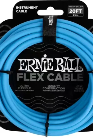 Tout juste arrivé | Ernie Ball Câbles Instrument Flex Jack/jack 6M Bleu