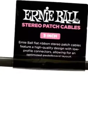 Ernie Ball Cables Instrument Patch TRS - Coude Fin & Plat - 7,5 Cm - Prix malin