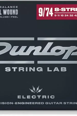 Jim Dunlop Jeu Electrique Hybrid EXTRA-light 8 Cordes 9-74 | Déstockage