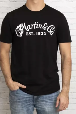 Martin Strings "L" T-Shirt Martin Et Co Logo Black | Soldes