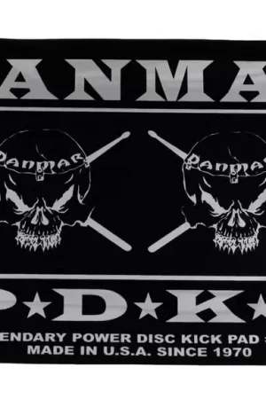 Prix bas | Danmar 210DKSk - Pad Autocollant Grosse Caisse Double Pédale - Skull