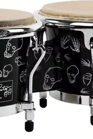 Liquidation - Gon Bops Bongos 7" et 8,5 Asian Oak - Black Custome Signature Lenny Castro