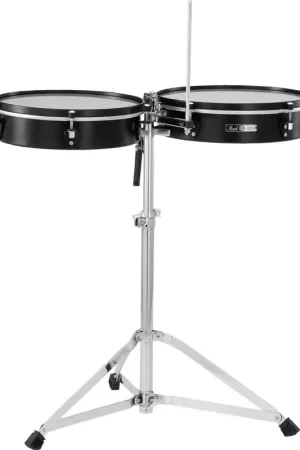 Prix en baisse | Pearl Drums Timbales Latines Travel 14 et 15 Avec Stand