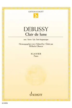 Schott Debussy - Clair De Lune - Piano | Coup de cœur