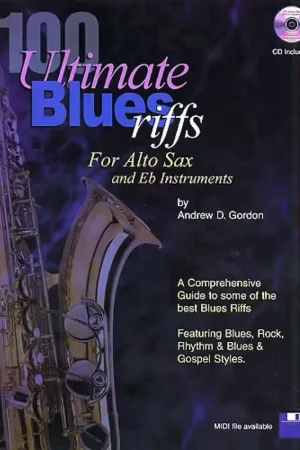 ADG Productions 100 Ultimate Blues Riffs - Alto Saxophone - Qualité supérieure