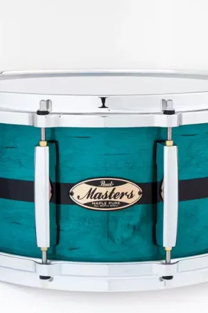 Pearl Drums Masters Maple Pure 14X6,5 Aqua Turquoise Stripe | Bon prix