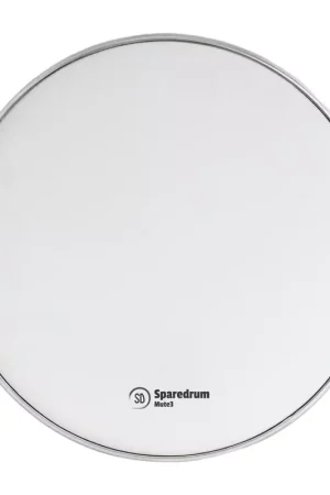 Offre - Sparedrum M3W06 Peau 6" Mute 3 Plis Mesh Silencieuse Blanc