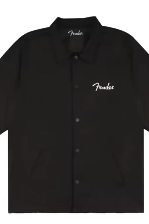 Fender "L" Spaghetti Logo Coaches Jacket Black | Nouveauté