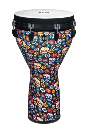 Prix bas - Meinl Jumbo Djembe Synthe 14" Day Of Dead