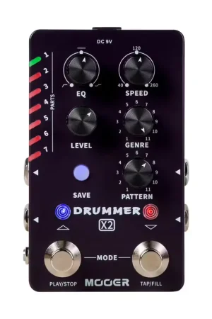 Mooer Stereo Drummer X2 Noir - Qualité supérieure