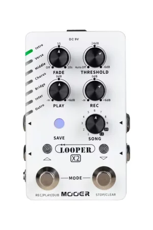 Réduction spéciale - Mooer Stereo Looper X2 Blanc