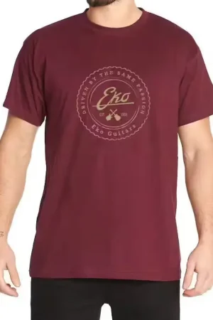 EKO "L" T-Shirt Logo Eko - Rouge Bordeaux - Plus que quelques articles