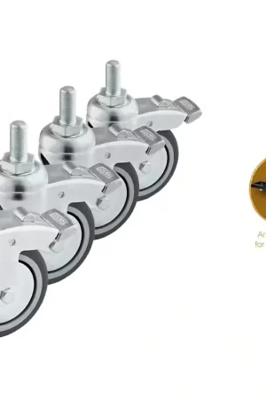 Réduction spéciale - Sonic Energy TMGS-W - Set 4 Roues Pour Support Gong Sonic Energy