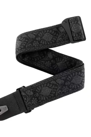 Commandez dès aujourd'hui - D'addario And Co Pad Lock Woven Guitar Strap Monterey Black Tubular