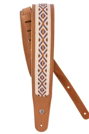 Prix réduit | D'addario And Co Hybrid Leather Guitar Strap Desert
