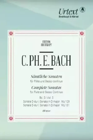Plus que quelques articles - Edition Breitkopf Bach - Complete Sonatas Vol. 5 - Flute et Basso Continuo
