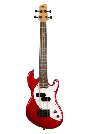 Kala Solid Body U-Bass 4 Cordes + Housse Metallic Red - Économisez maintenant