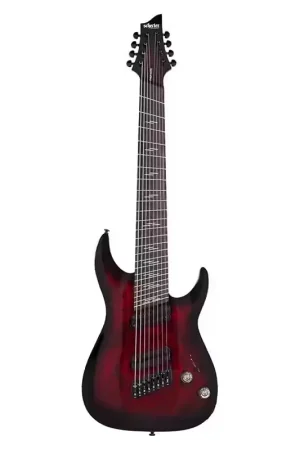 Schecter Omen 8 Ms Elite Black Cherry Burst | Prêt à expédier