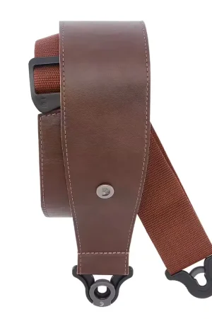 Offre bientôt terminée - D'addario And Co Sangle en Cuir Confort Auto Lock Brown