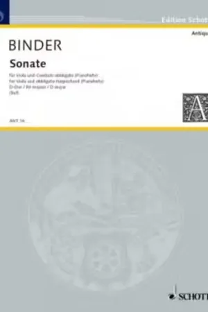 Schott Binder C.S. - Sonata D Major - Alto & Piano - Offre du jour