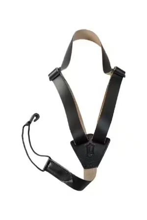 Best-seller - Levys Spéciale Guitare Classique/ukulélé en Cuir Maintien par La Rosace - Black