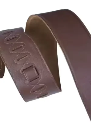 Prêt à expédier - Levys Cuir Rembourée Dos Daim Pour Basse 9Cm - Brown