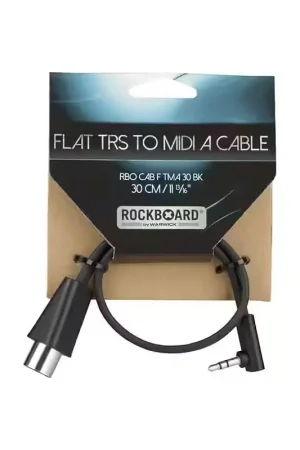 Prix malin | Rockboard Cable Plat TRS Vers Midi Type A - 30 CM - Black