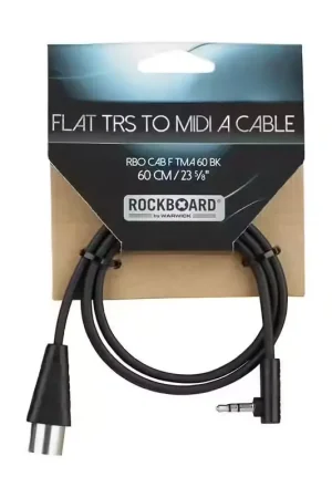 Rockboard Cable Plat TRS Vers Midi Type A - 60 CM - Black | Meilleur prix
