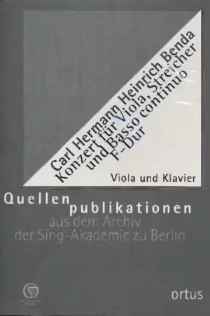 Grahl & Niklas Benda KARL-hermann Heinrich - Konzert F-dur - Alto & Piano | Offre flash