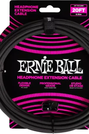 Recommandé - Ernie Ball Effects Effects Rallonge Stéréo Jack Vers MINI-jack 6M Noire