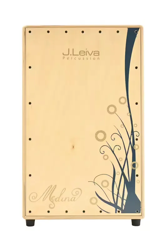 J Leiva Percussion Cajon Medina Blanc Vernis - Préféré des clients